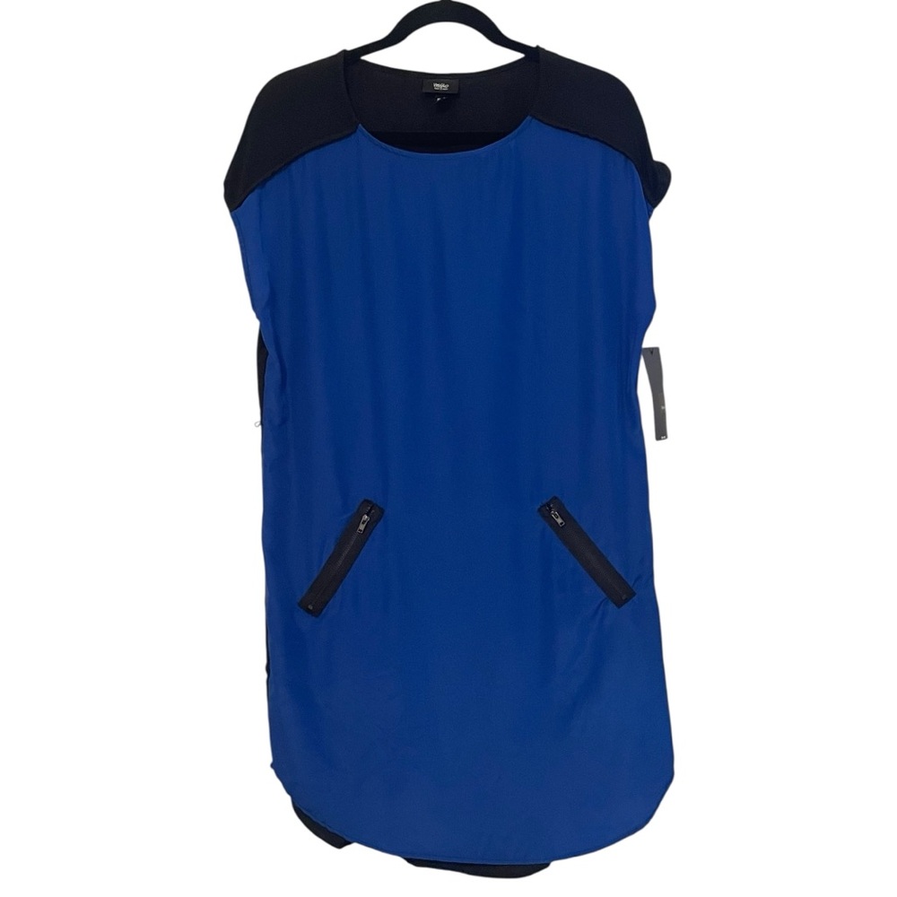 Mossimo Blue Black Sheath Dress Medium NWT‎